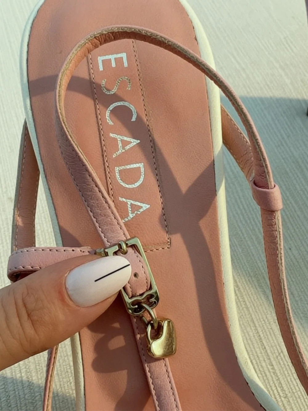 Vintage ESCADA Y2K Pastel Leather Strappy Heels EU 39